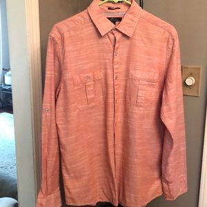 Marc Anthony peach long sleeved button shirt